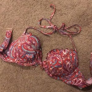 Patterned bathing suit top